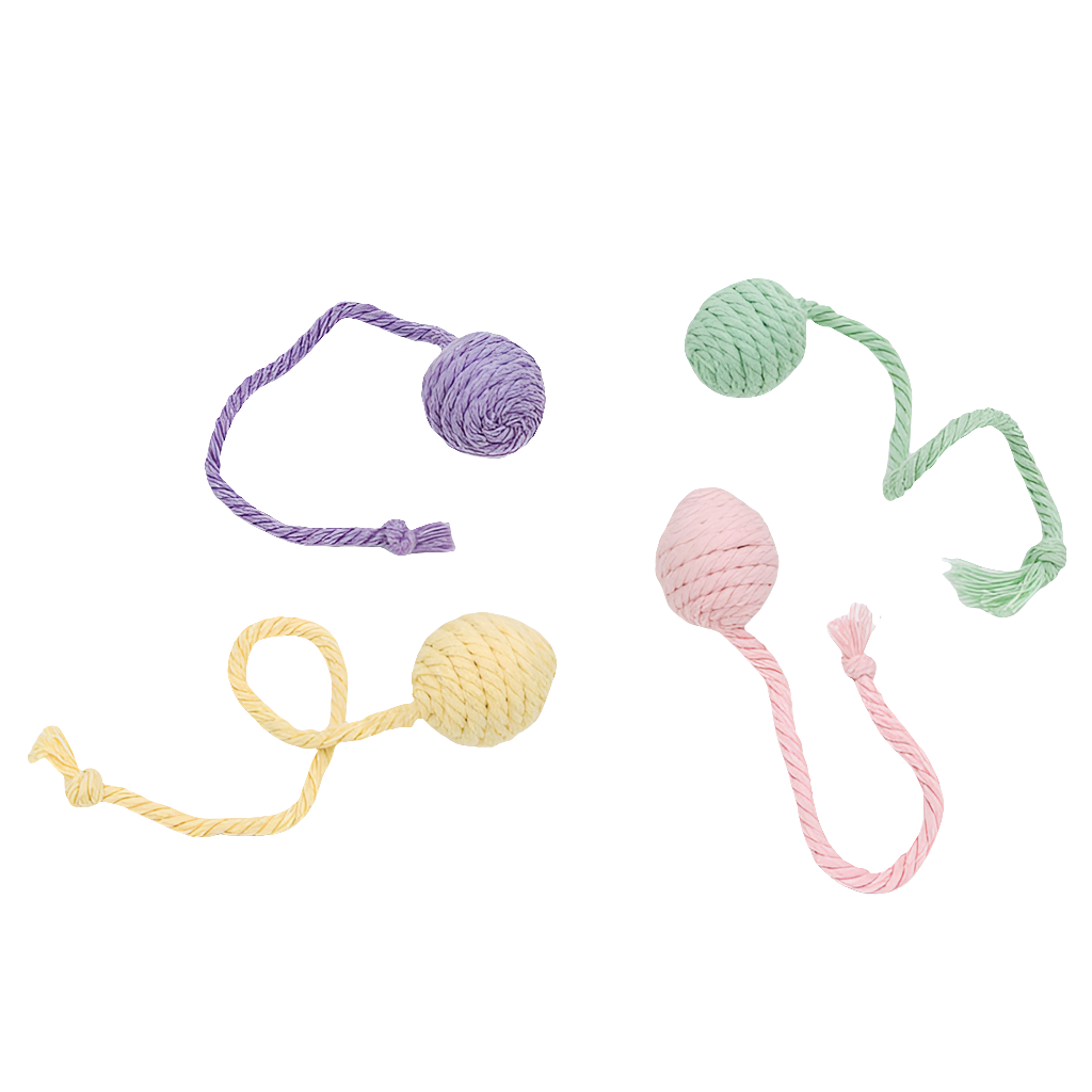 Colourful Woven Ball Cat Toys