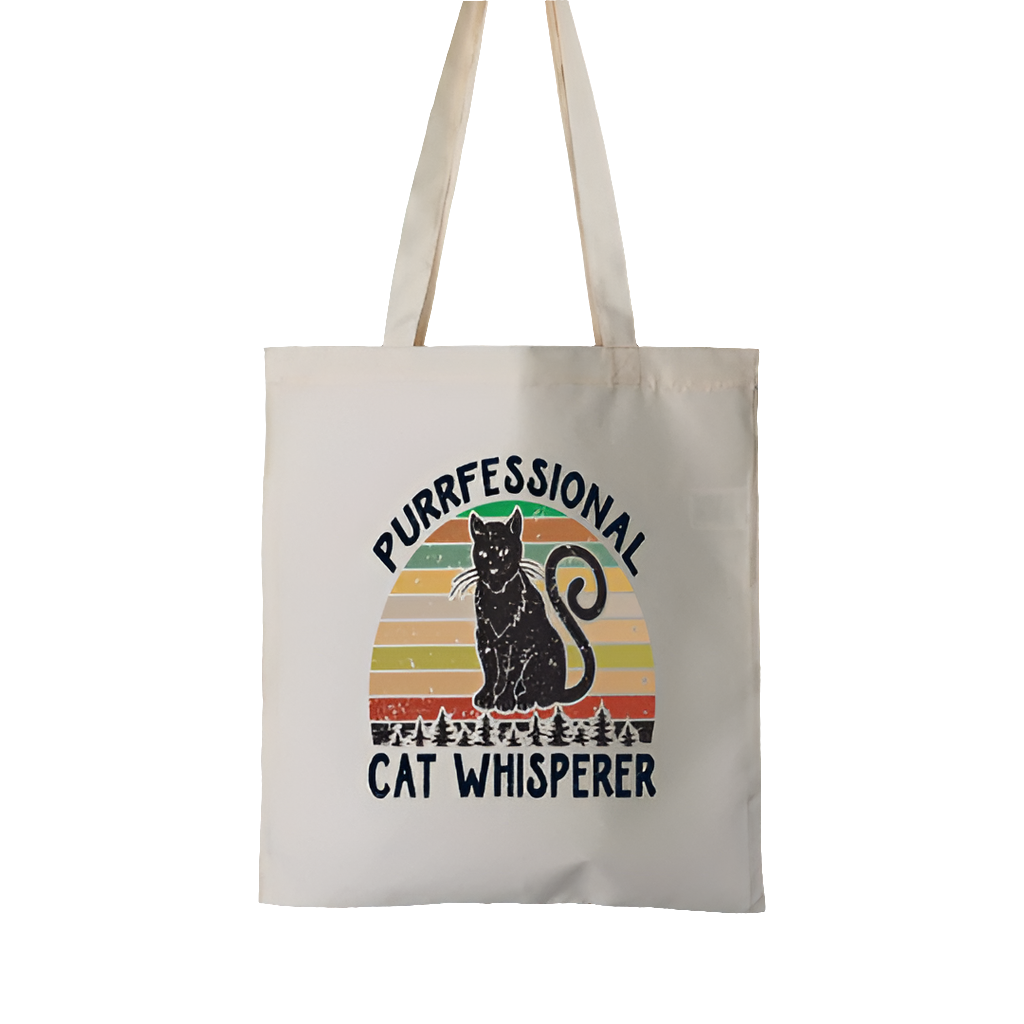 Purrfessional Cat Whisperer Polyester Tote Bag