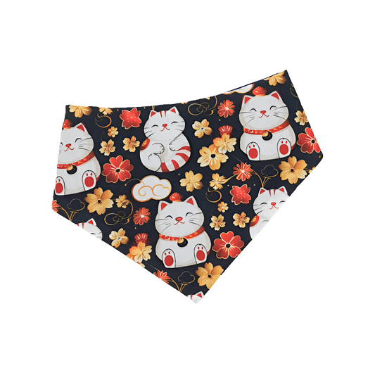 Navy Lucky Cats Bandana
