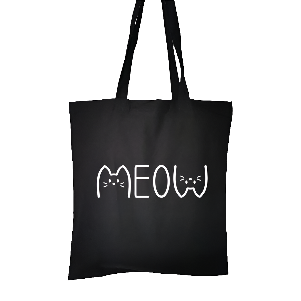 Meow Cotton Tote Bag