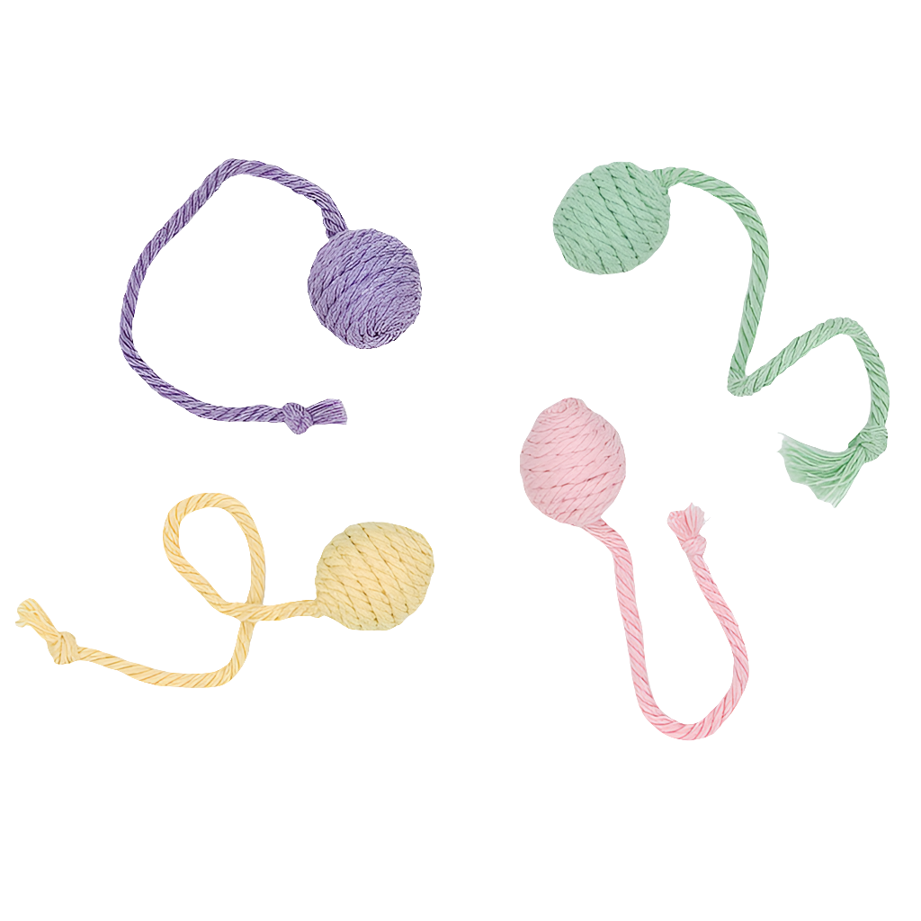 Colourful Woven Ball Cat Toys
