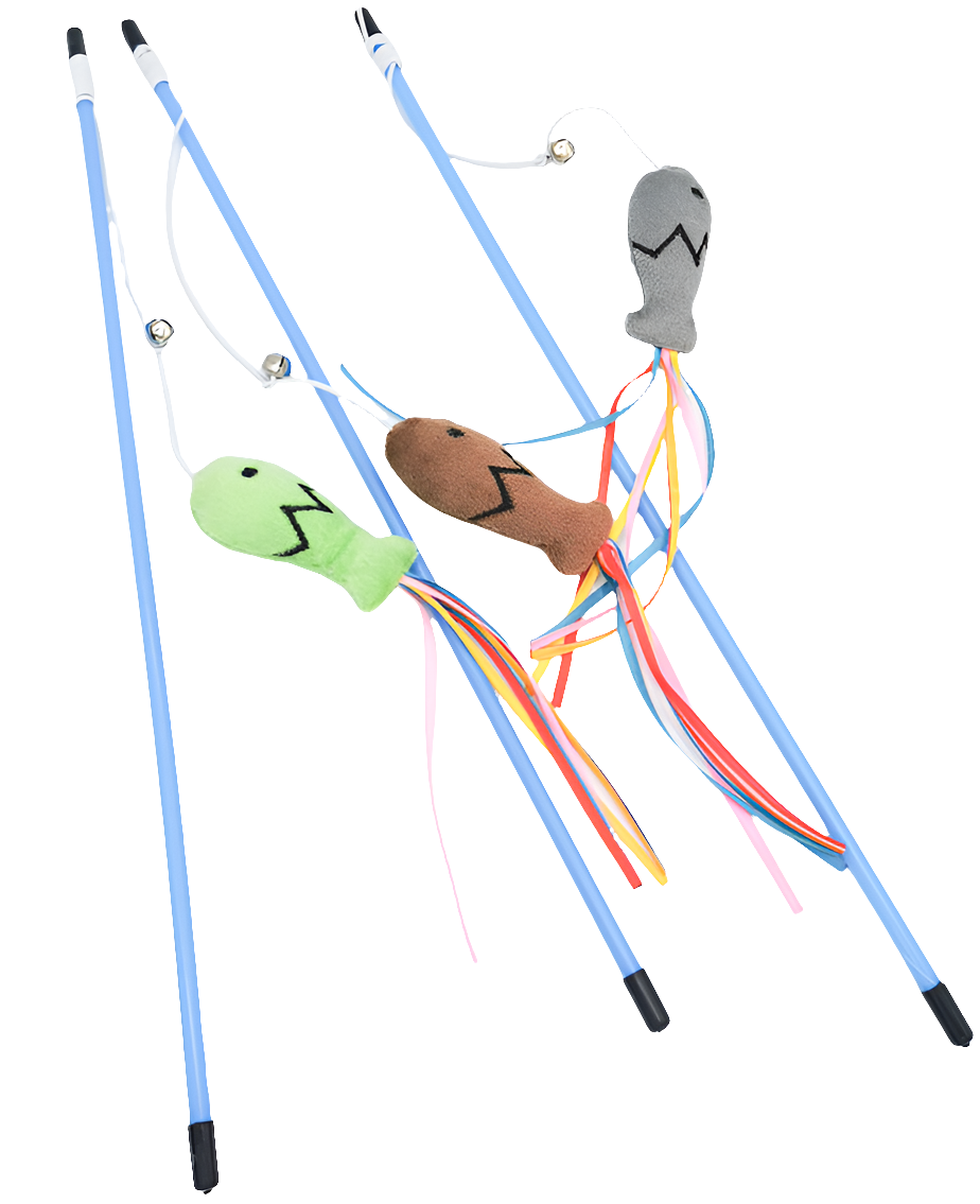 Fish Wand Cat Toy