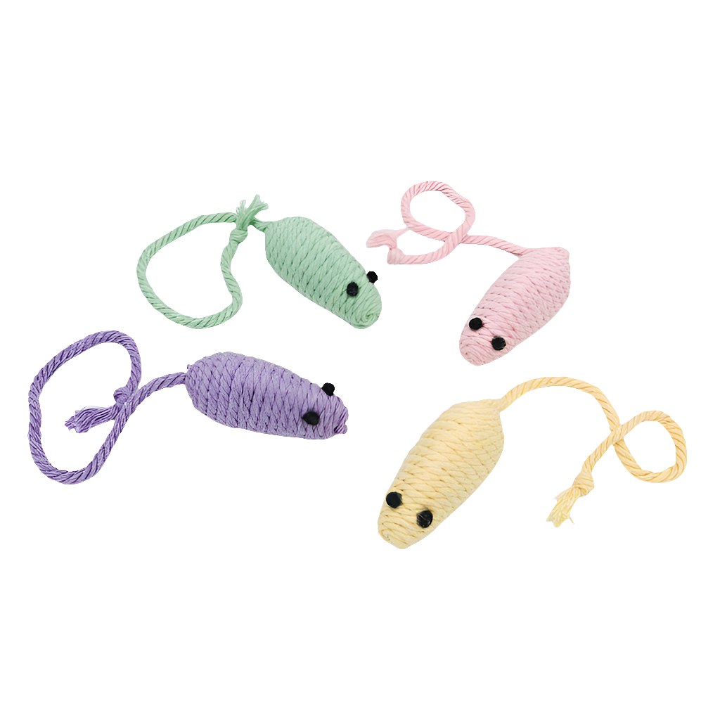 Colourful Woven Mouse Cat Toy
