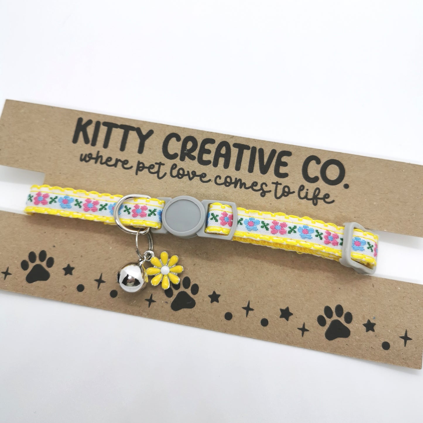 Yellow Floral Cat Collar