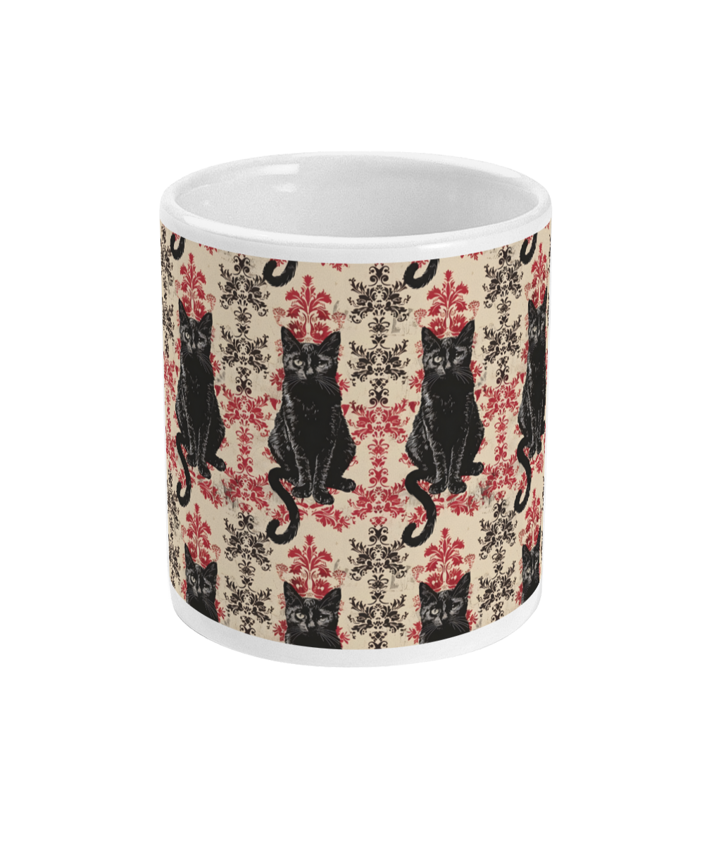 Gothic Cats Red and Black Mug