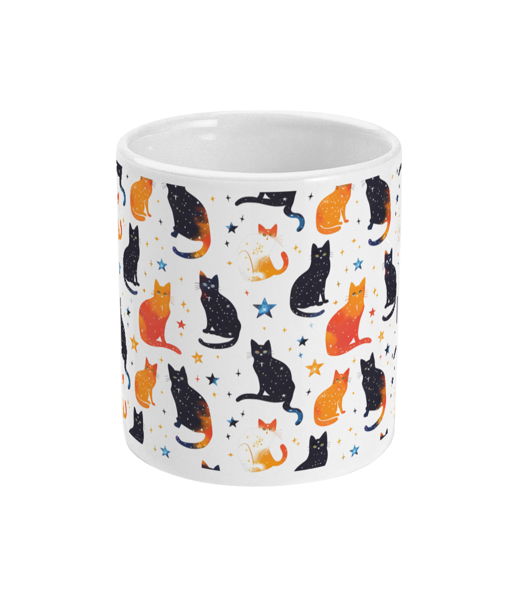 Galaxy Cats White Mug