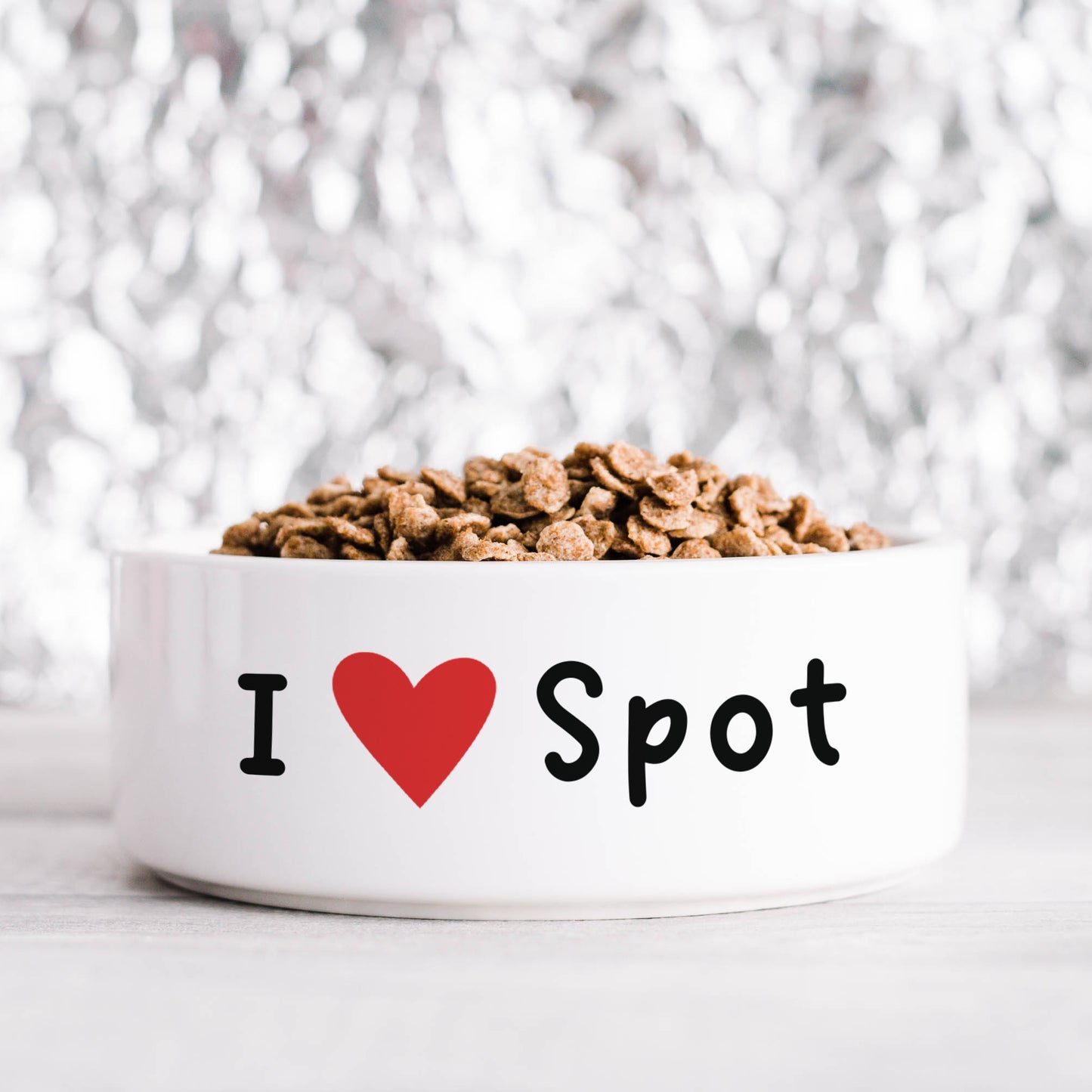 I ❤️ [Pet's Name] Personalised Pet Bowl