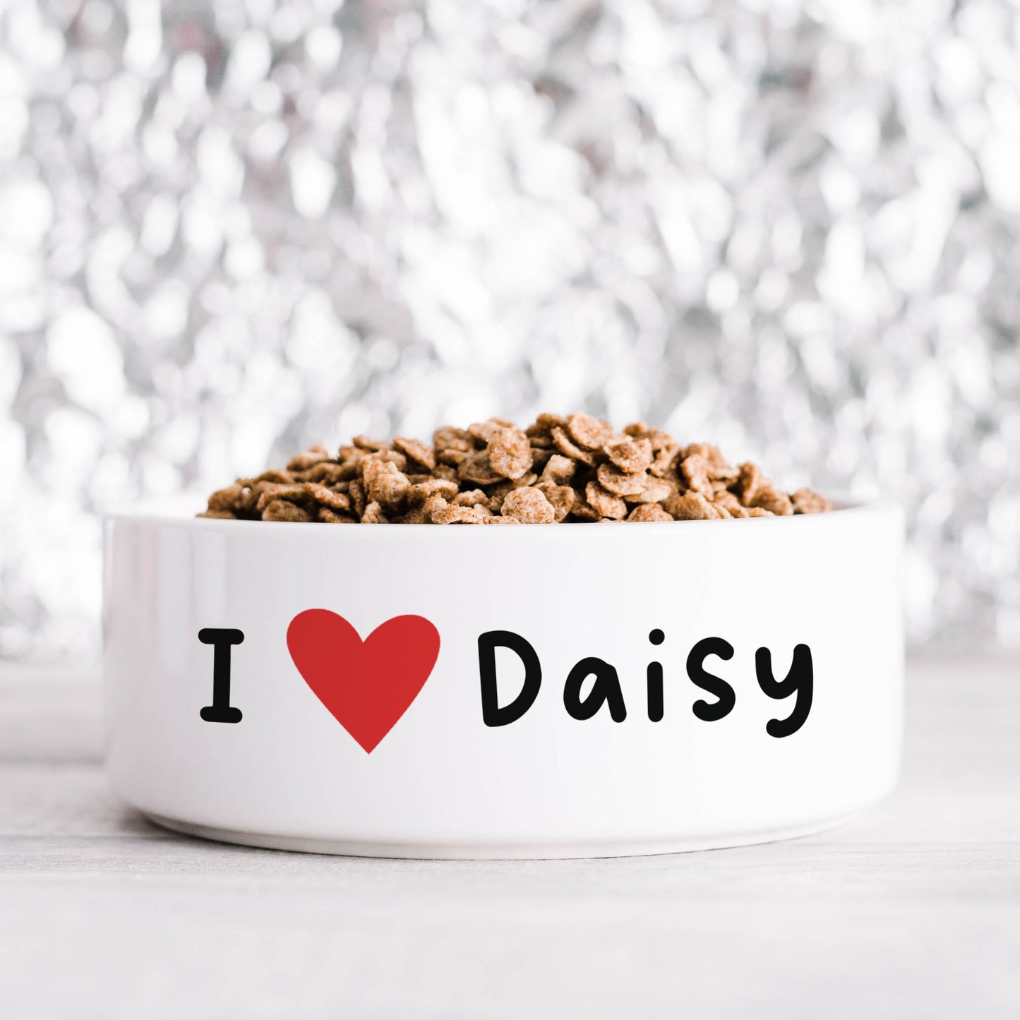 I ❤️ [Pet's Name] Personalised Pet Bowl