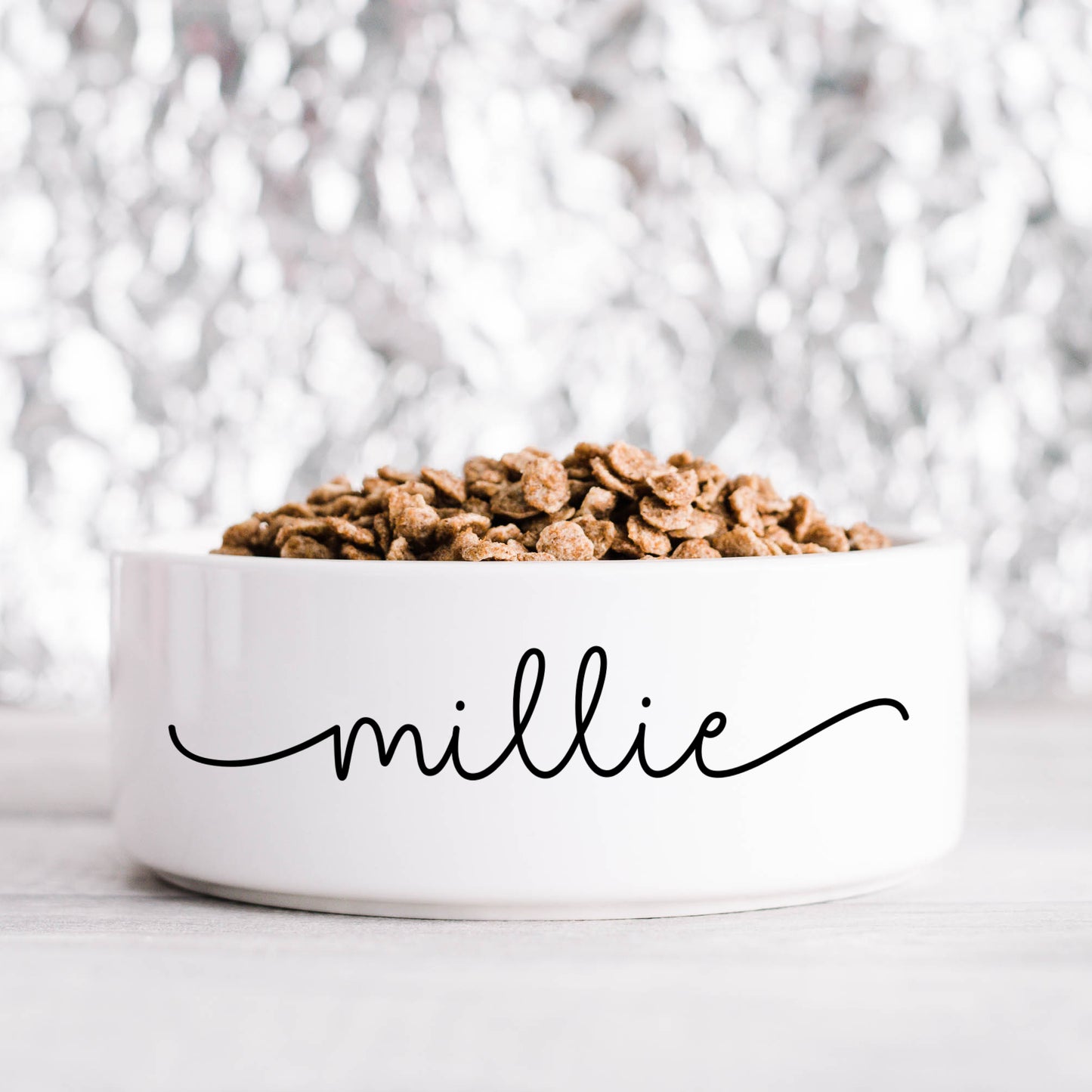 Flowing Script Personalised Pet Bowl