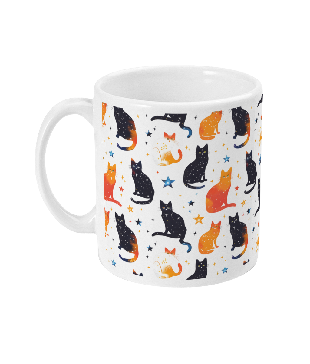 Galaxy Cats White Mug