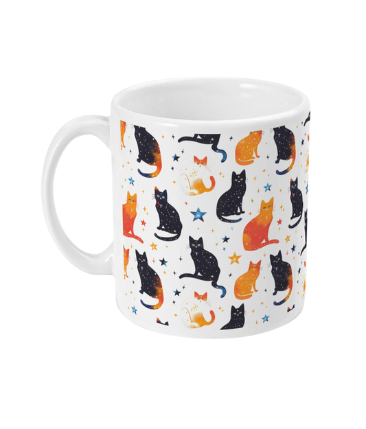 Galaxy Cats White Mug