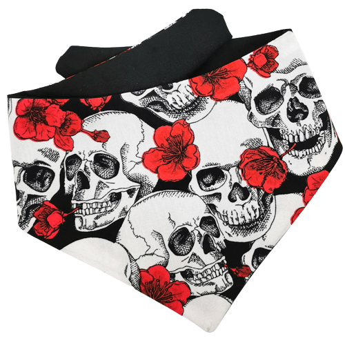 Skull and Roses Bandana