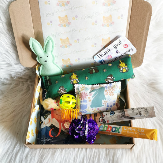 Spring Themed Cat Toy and Treat Gift Box