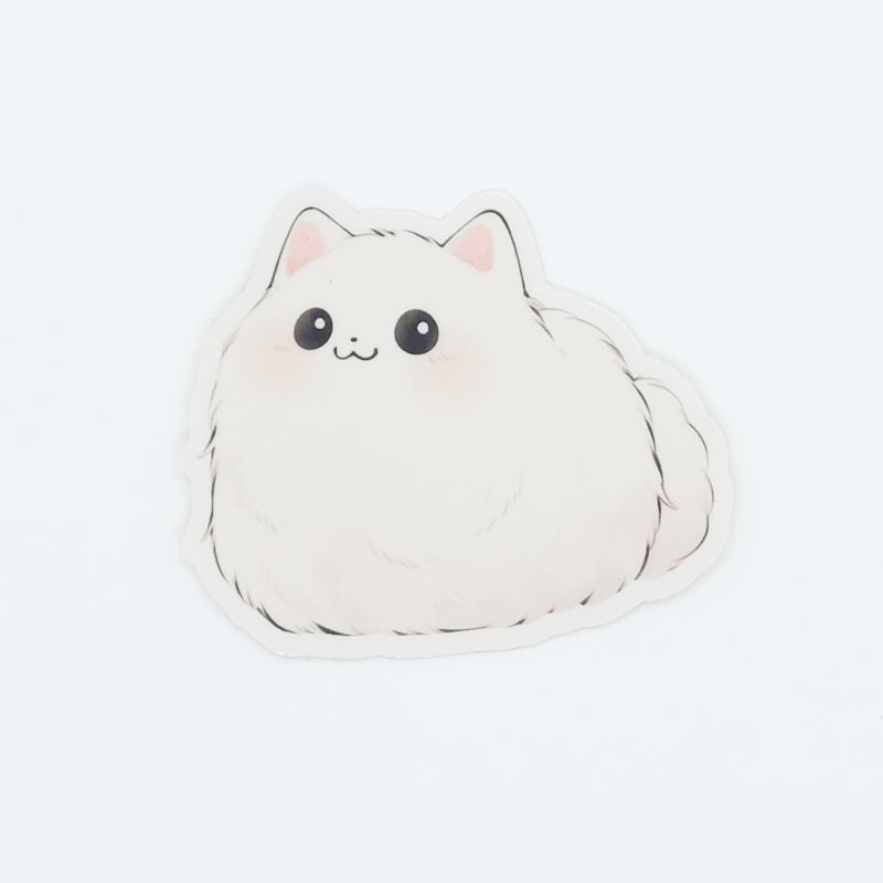 White Cat Stickers