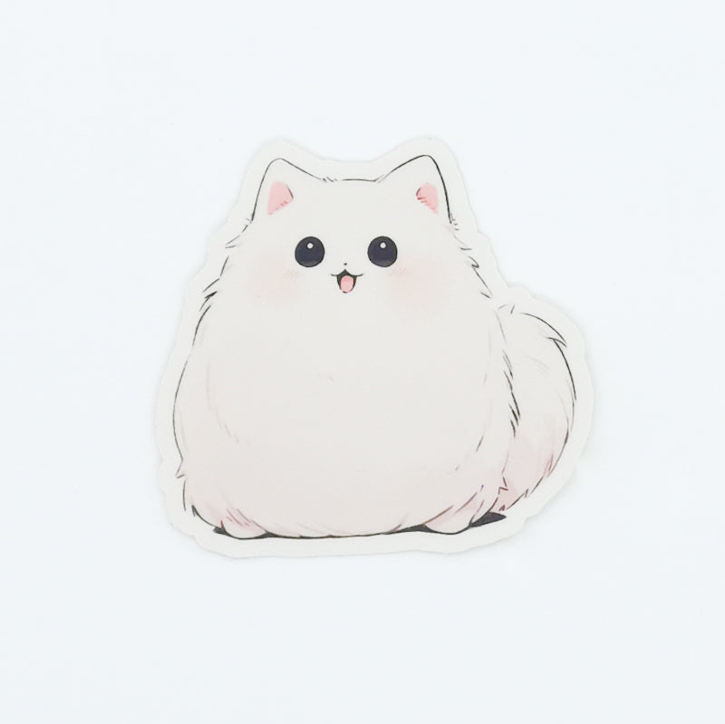 White Cat Stickers