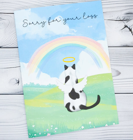 Sorry For Your Loss Personalised Cat Card