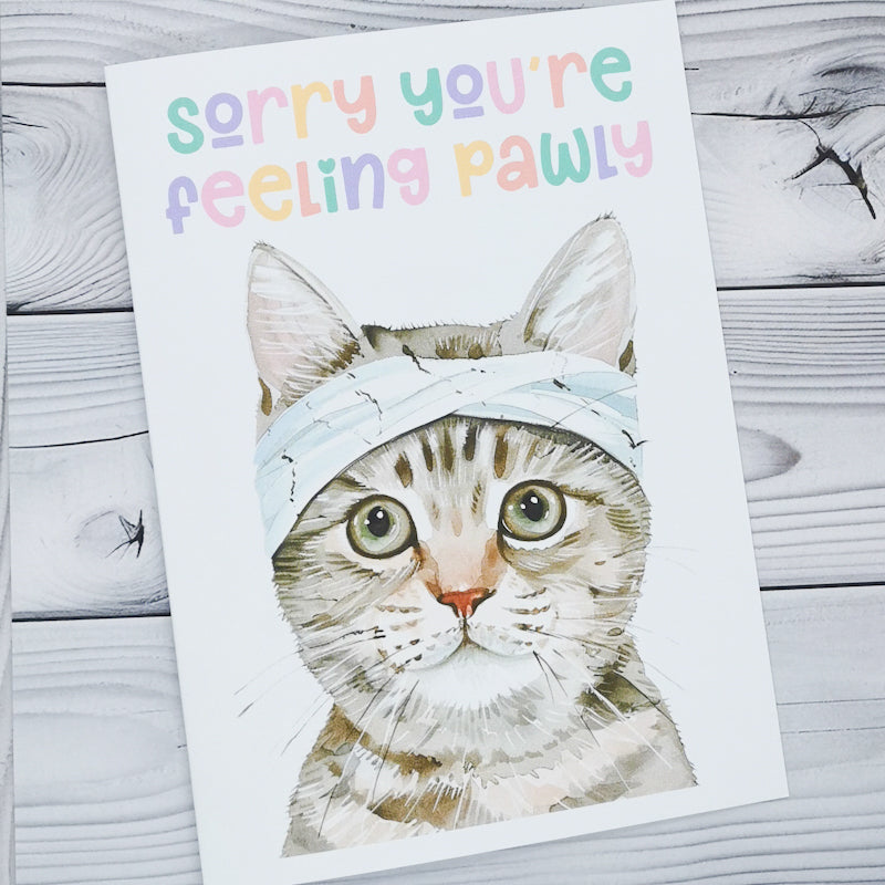 Sorry You're Feeling Pawly Cat Card