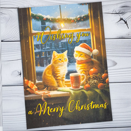 Merry Christmas Cosy Cat Card