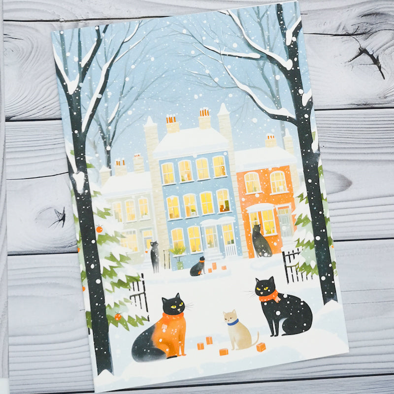 Cats In The Snow Card