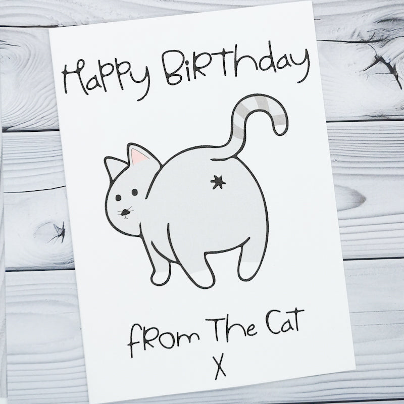 Happy Birthday Cat Butt Card