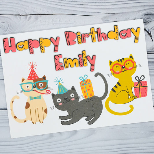 Happy Birthday Cat Card