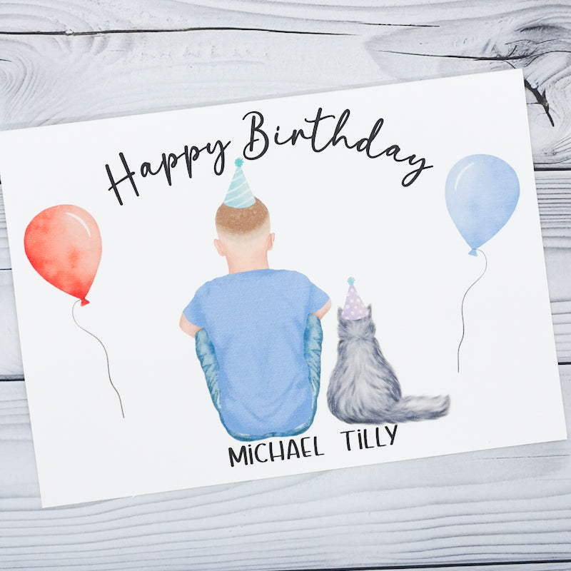 Happy Birthday Cat Dad Card