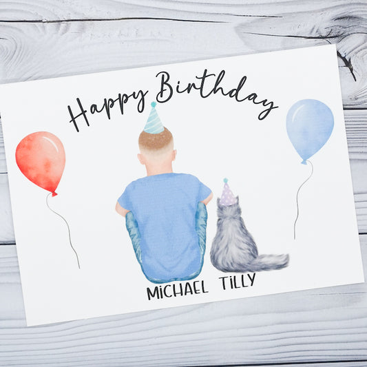 Happy Birthday Cat Dad Card