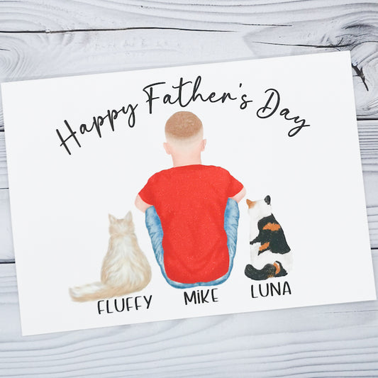 Happy Father's Day Cat Card