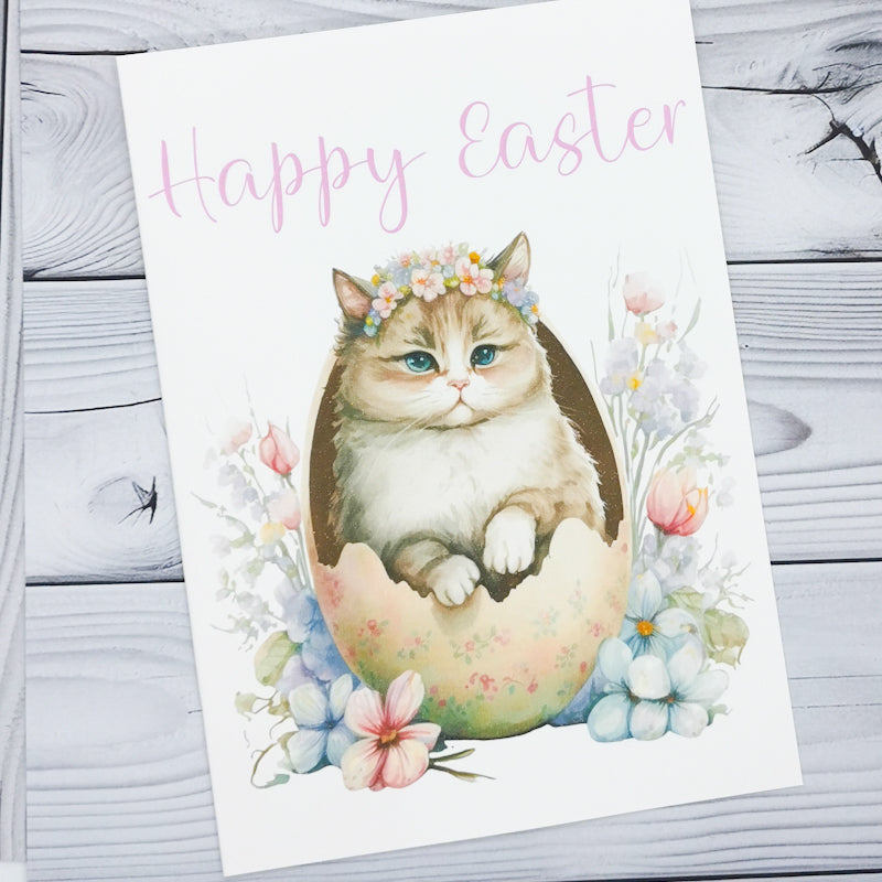 Happy Easter Cat Card