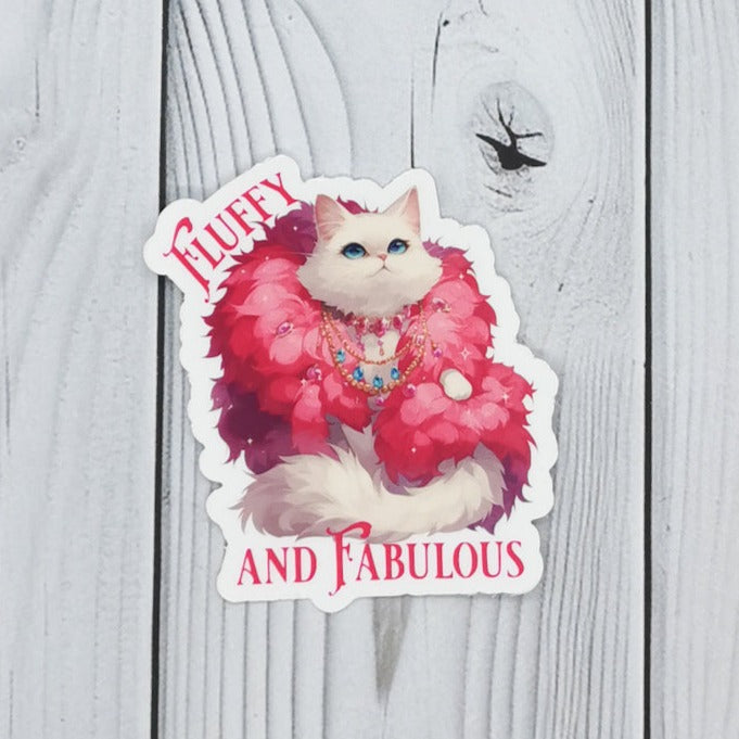 Fluffy and Fabulous Sticker