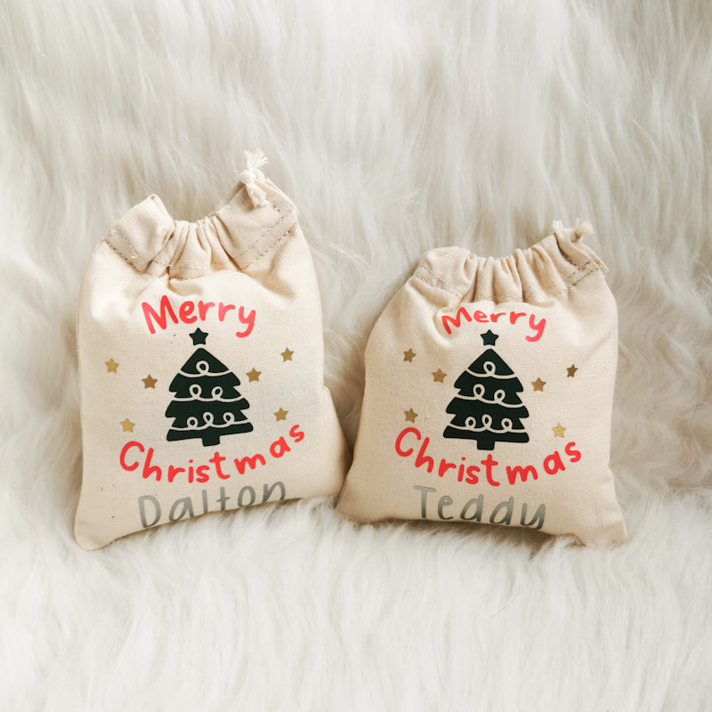 Christmas Santa Sack Personalised Cat Toy