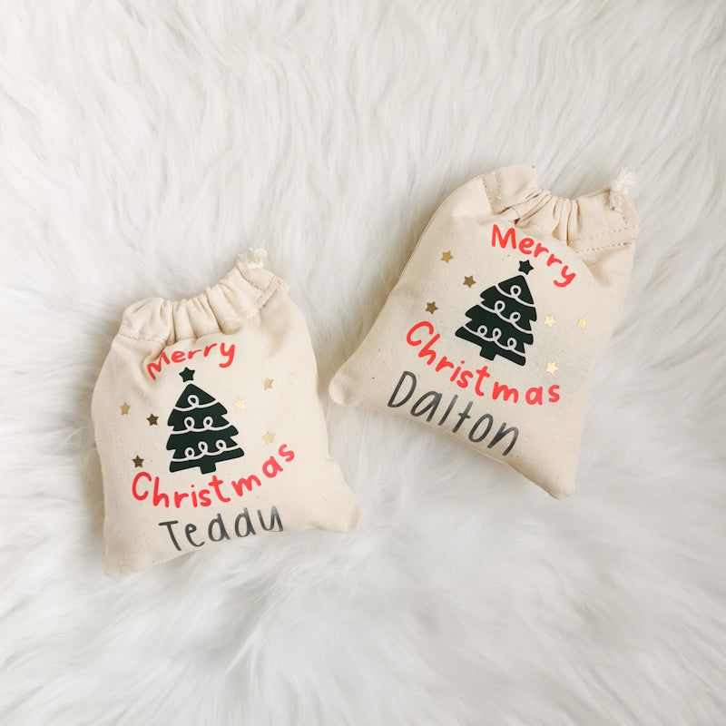 Christmas Santa Sack Personalised Cat Toy