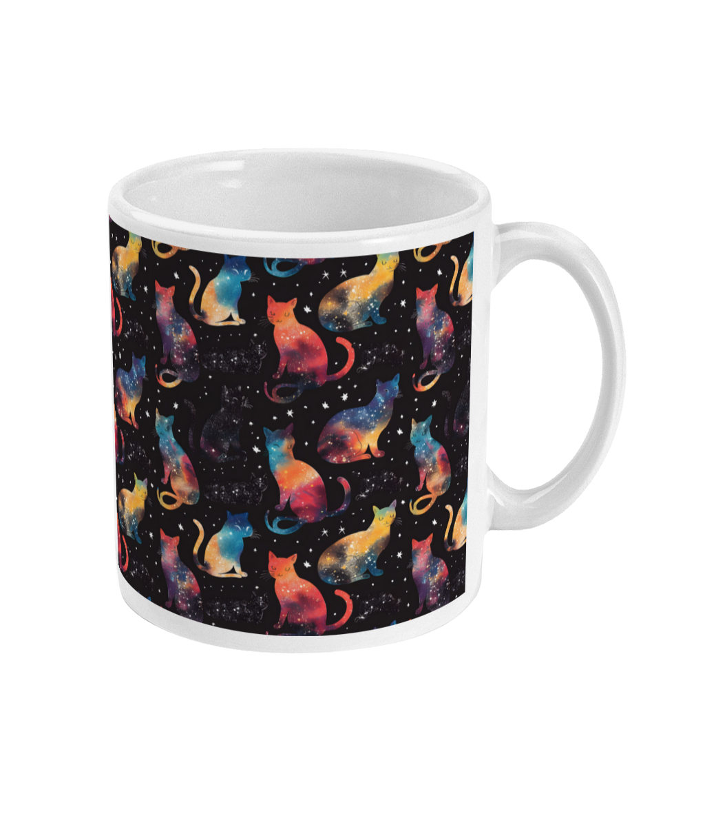 Rainbow Galaxy Cats Mug