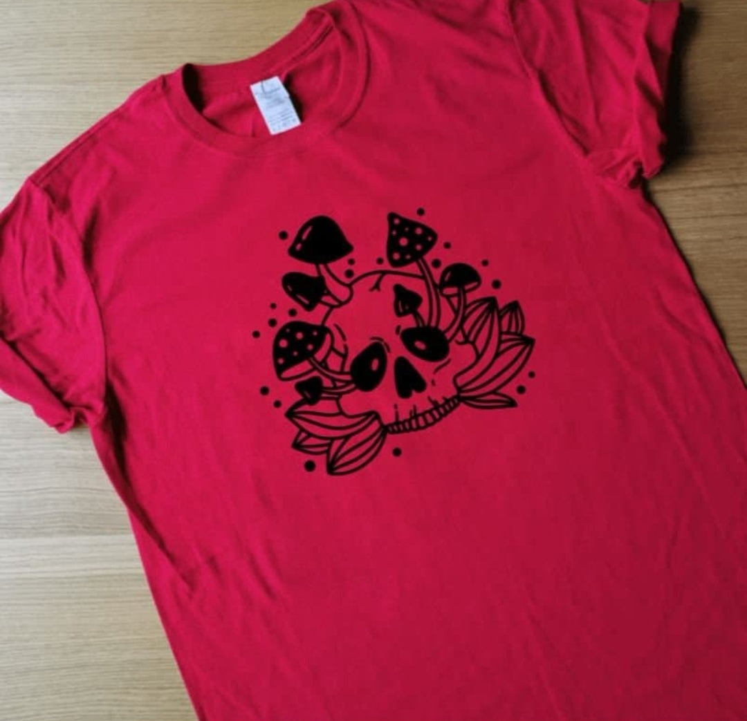 Mushrooms and Skull T-Shirt