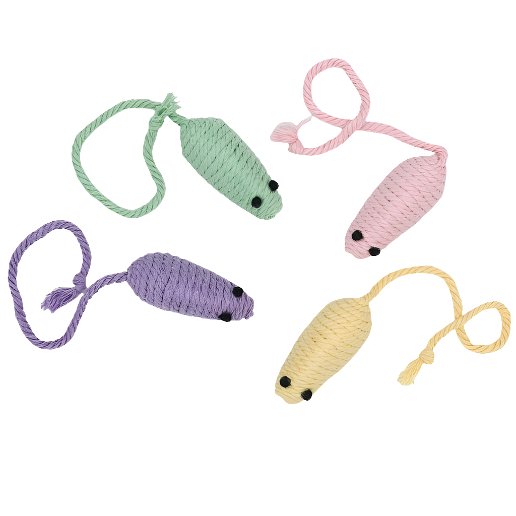 Colourful Woven Mouse Cat Toy