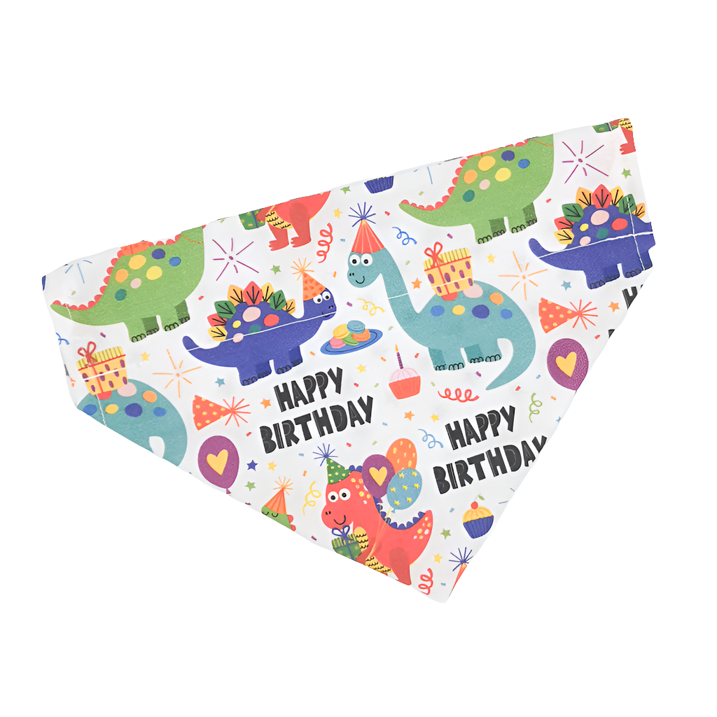 Happy Birthday Dinosaur Bandana