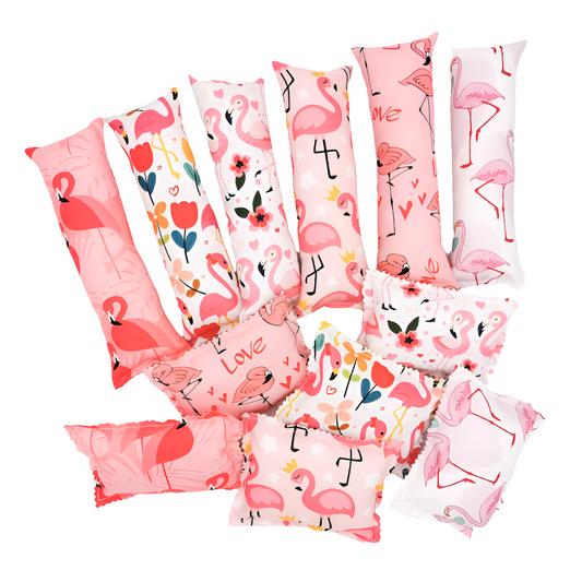 Flamingo Catnip Kicker and Pillow Set