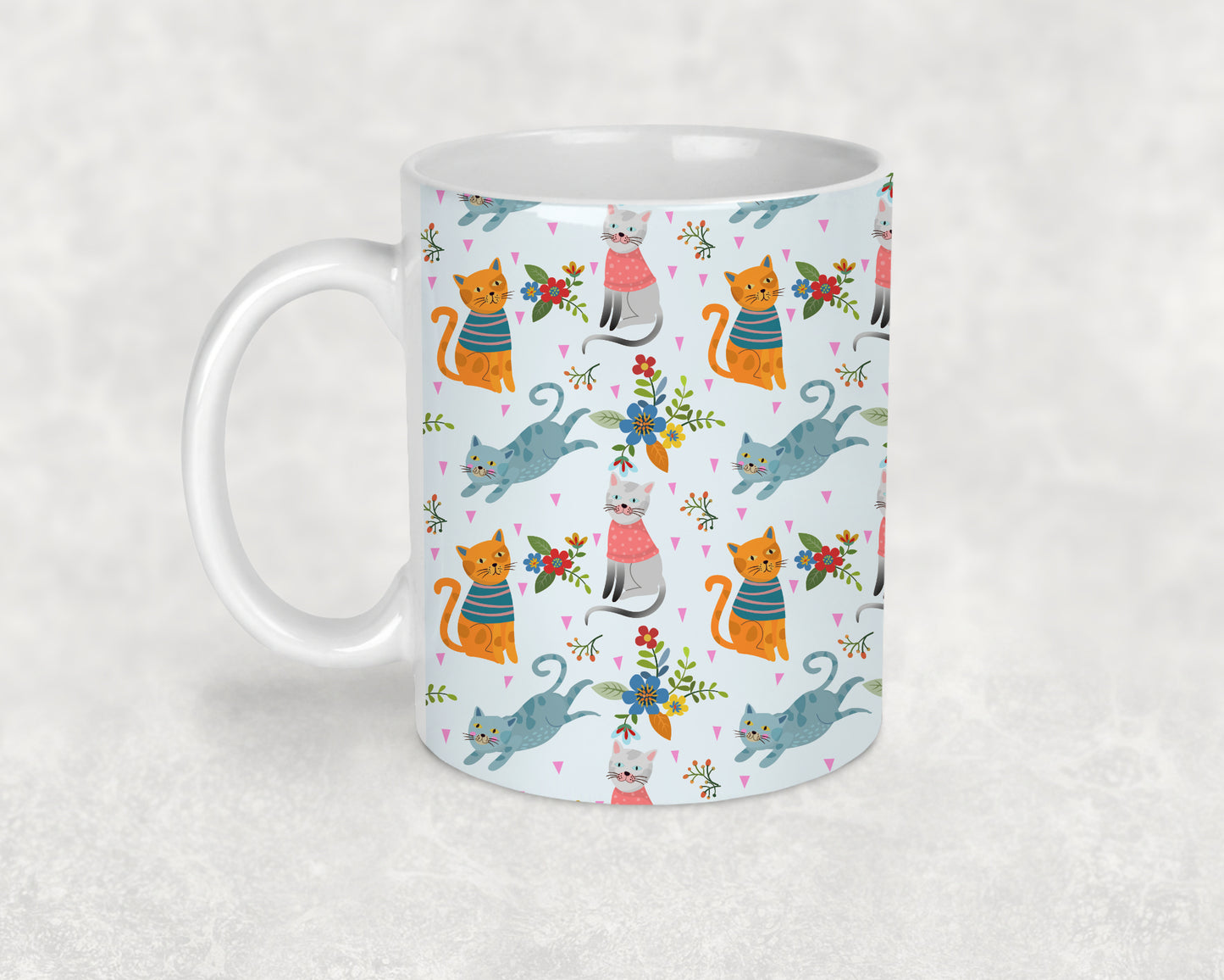 Cats In Winter Jumpers Mug