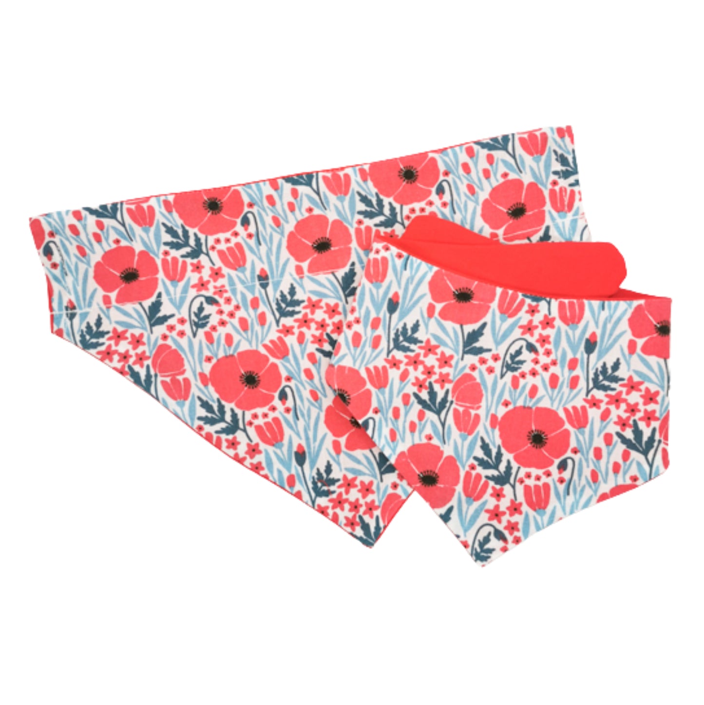 Red Flowers Bandana