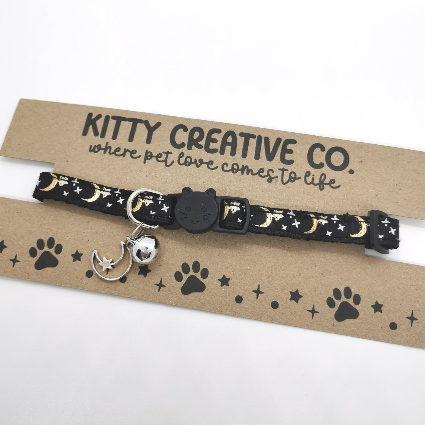 Black Stars Cat Collar
