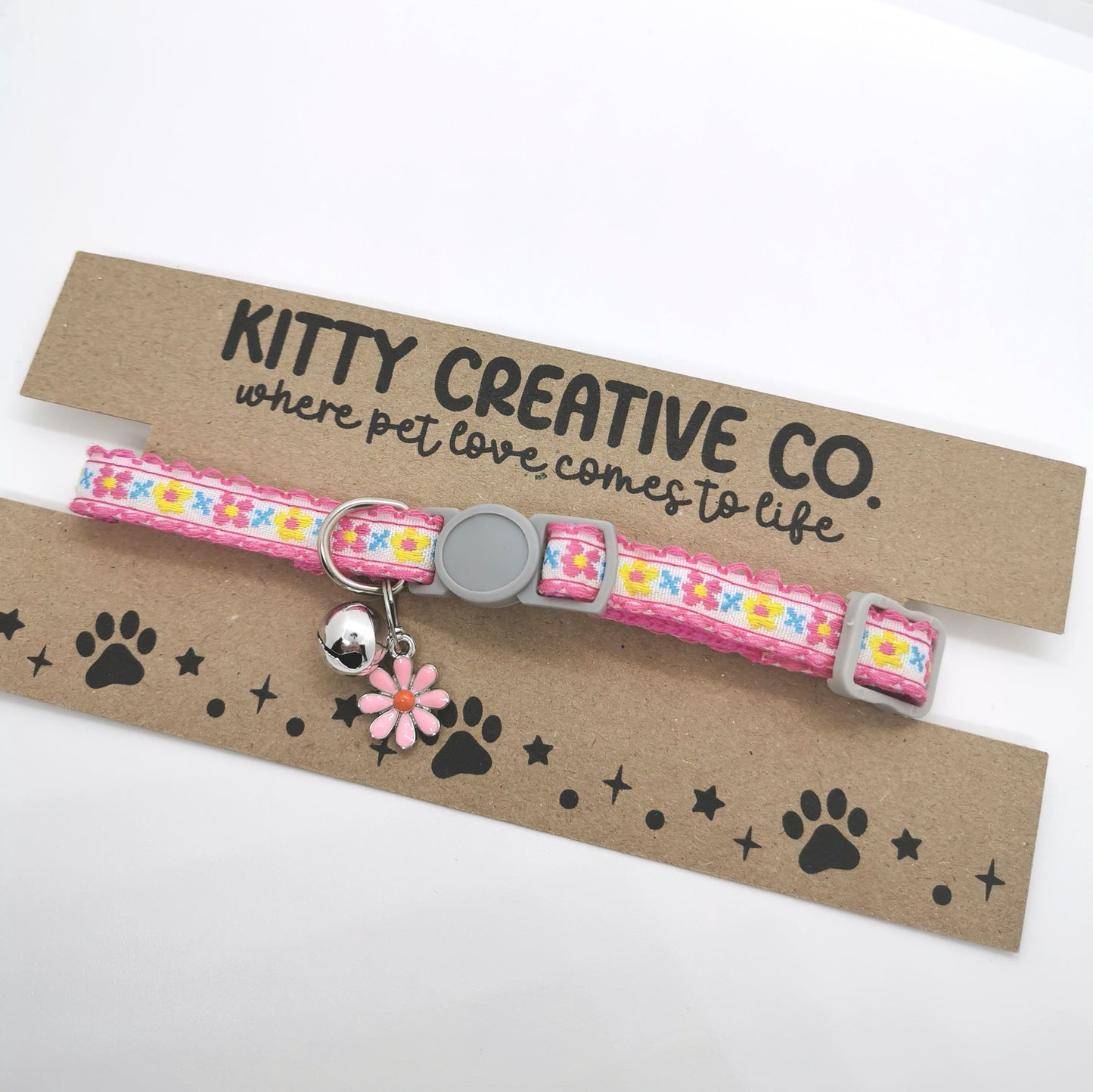 Pink Floral Cat Collar