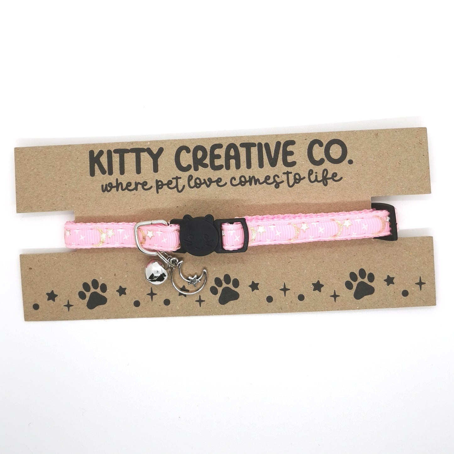 Pink Stars Cat Collar