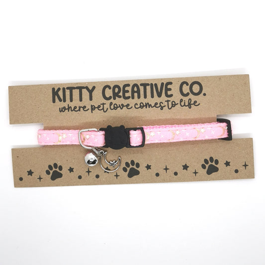 Pink Stars Cat Collar