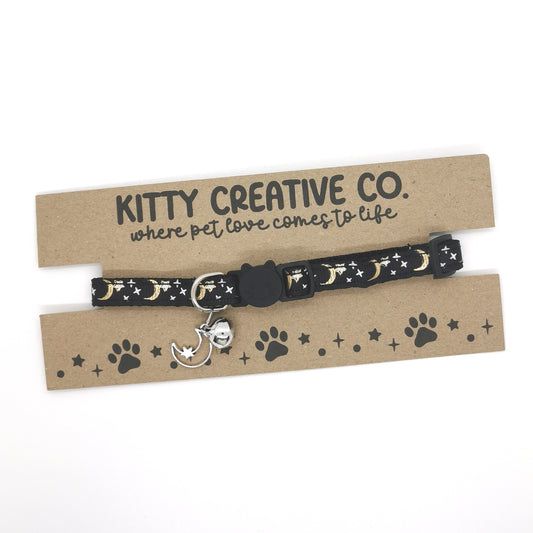 Black Stars Cat Collar