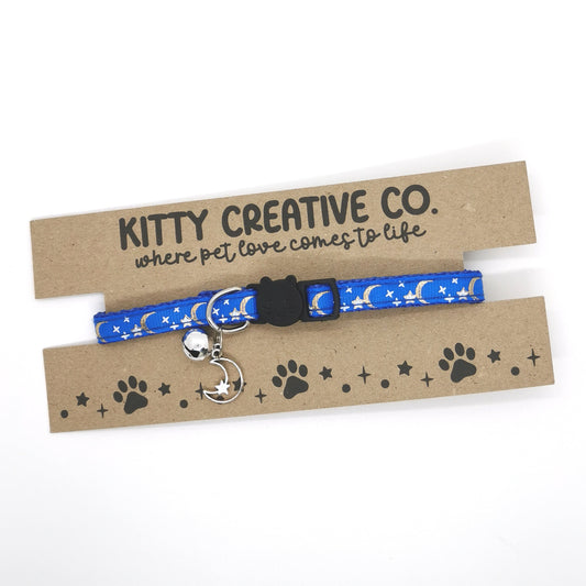 Blue Stars Cat Collar