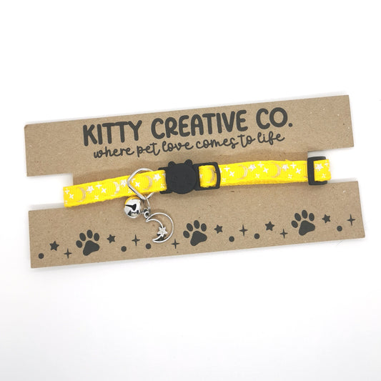 Yellow Stars Cat Collar