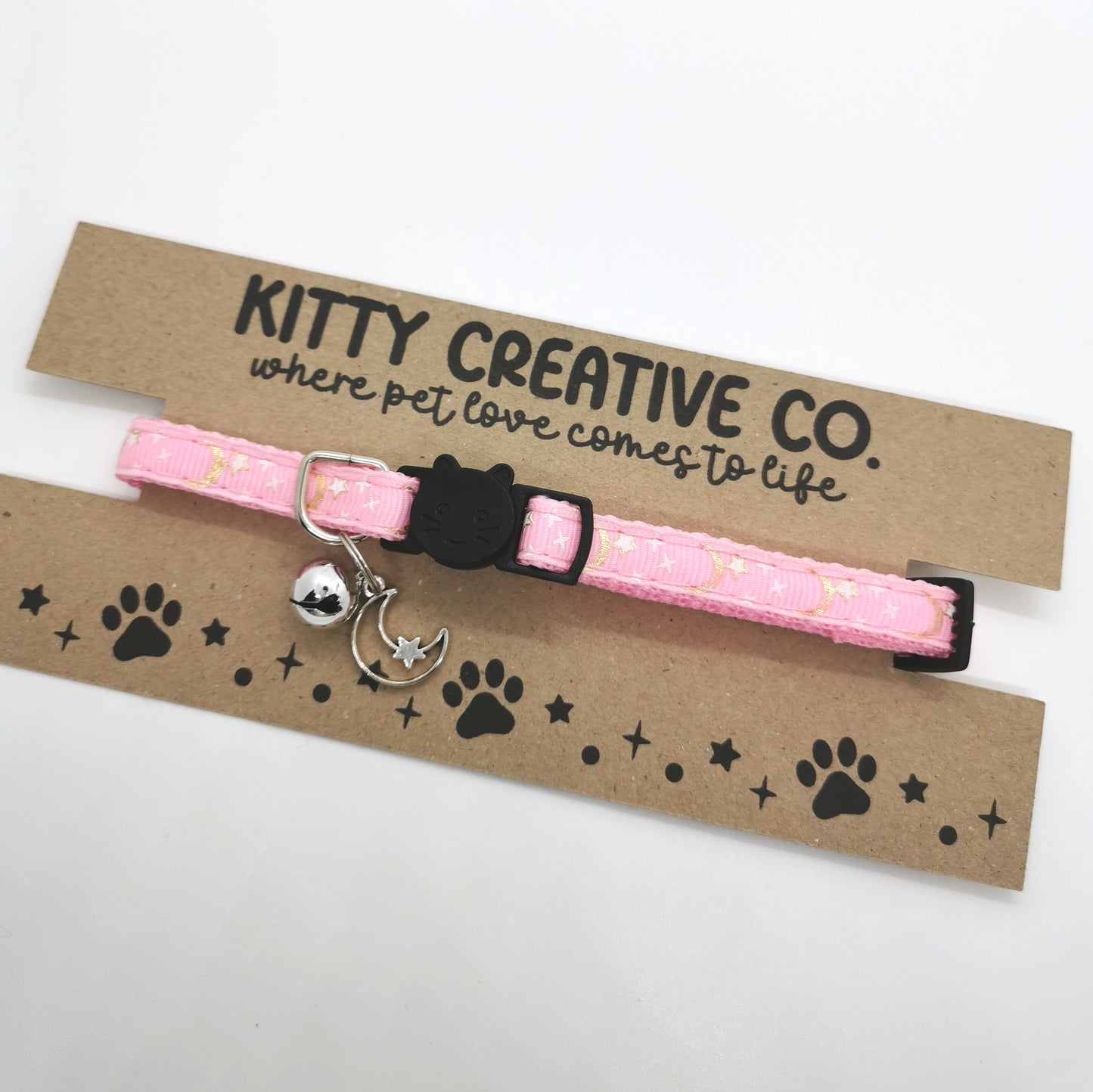 Pink Stars Cat Collar