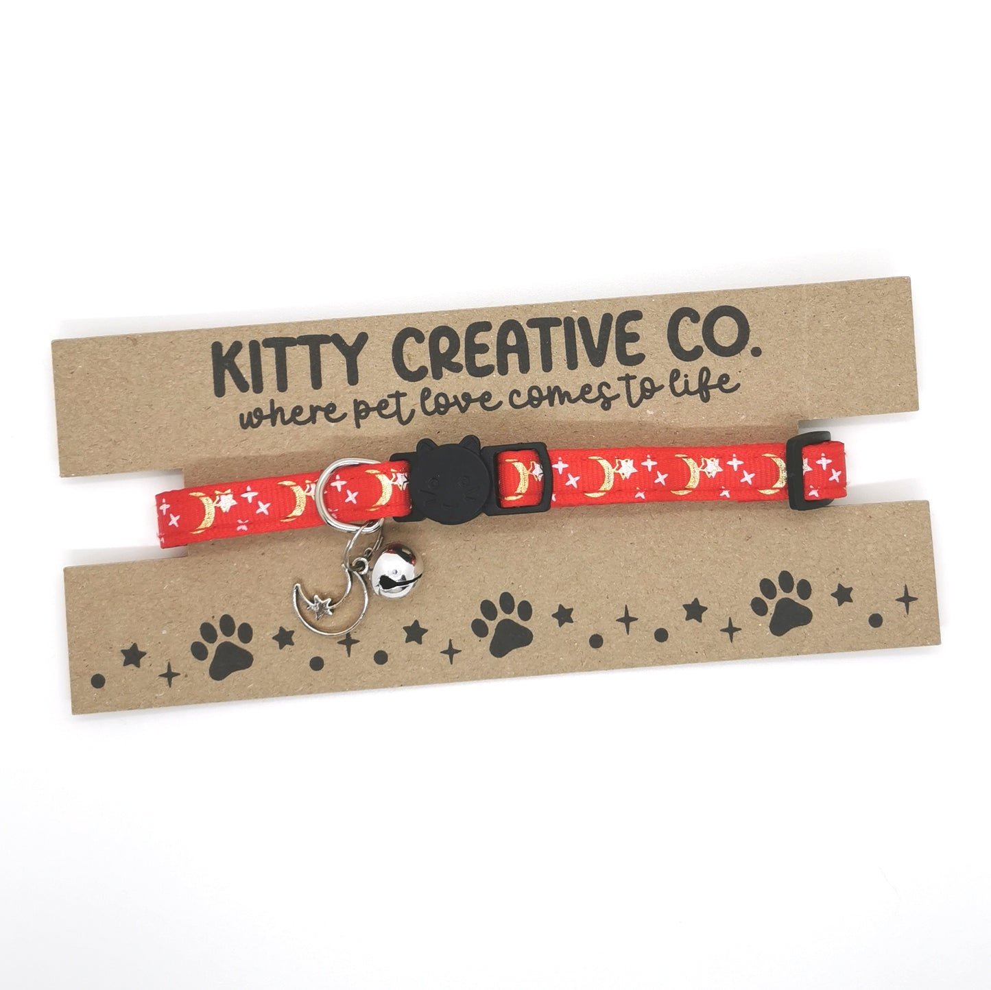 Red Stars Cat Collar