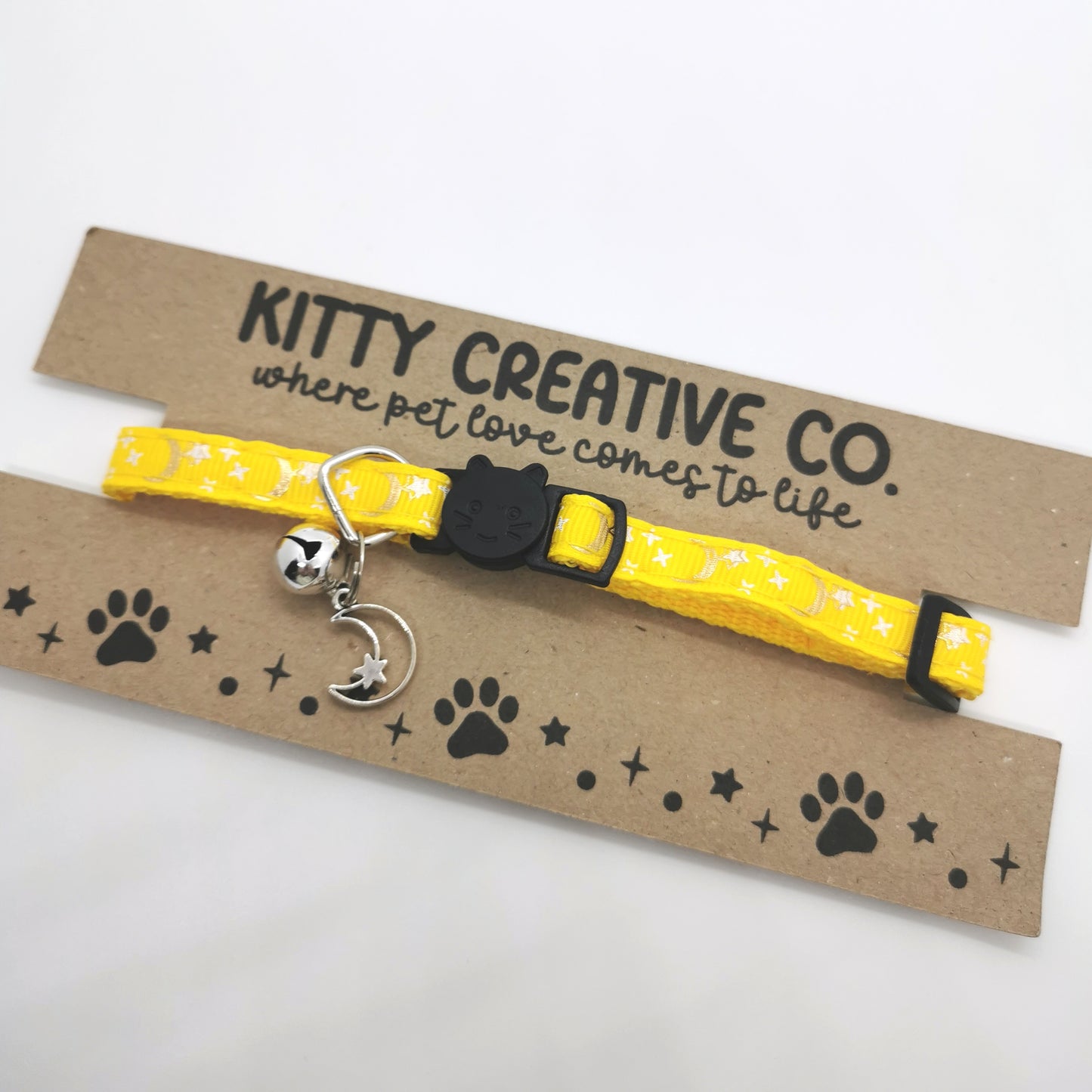 Yellow Stars Cat Collar