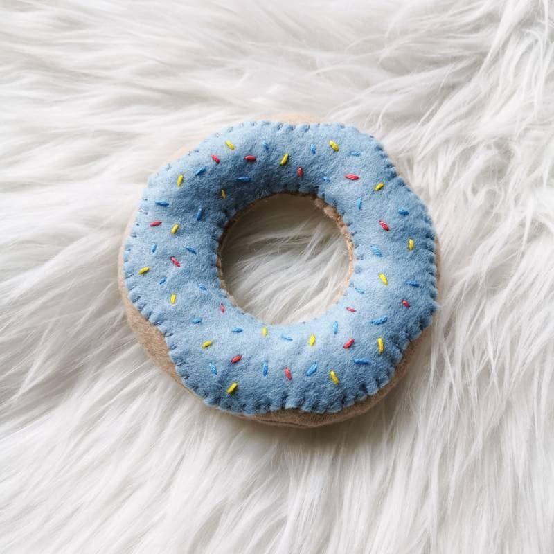 catnip cat toy donut filled with strong smelling catnip